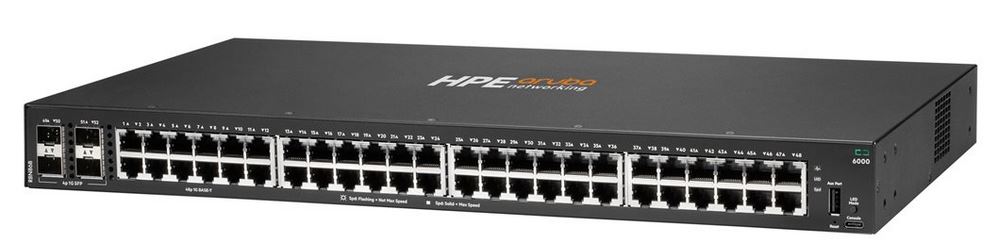 HPE Aruba Networking CX 6000 48p 10M/100M/1G 4p SFP 1G Switch