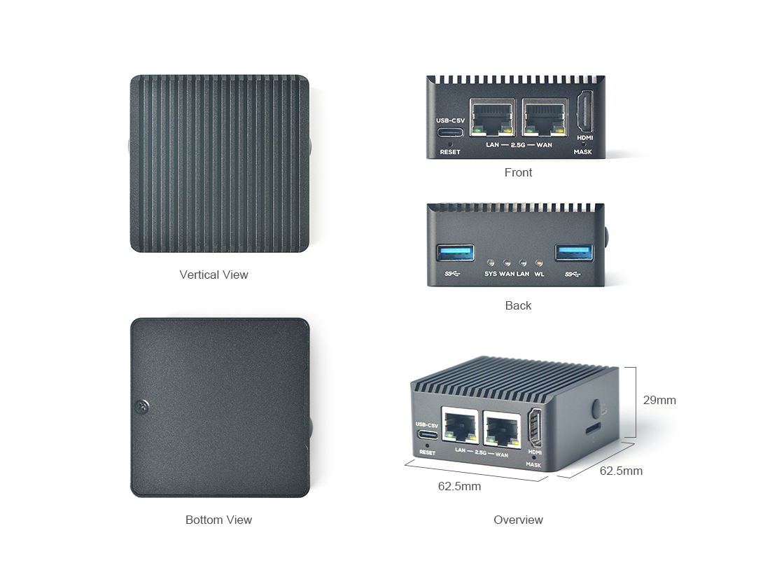 FriendlyELEC NanoPI R5C Dual-2.5G ETH 4G RAM / 32GB Combo with Case, with Wifi FriendlyELEC NanoPI R5C Dual-2.5G ETH 4G RAM / 32GB Combo with Case, with Wifi