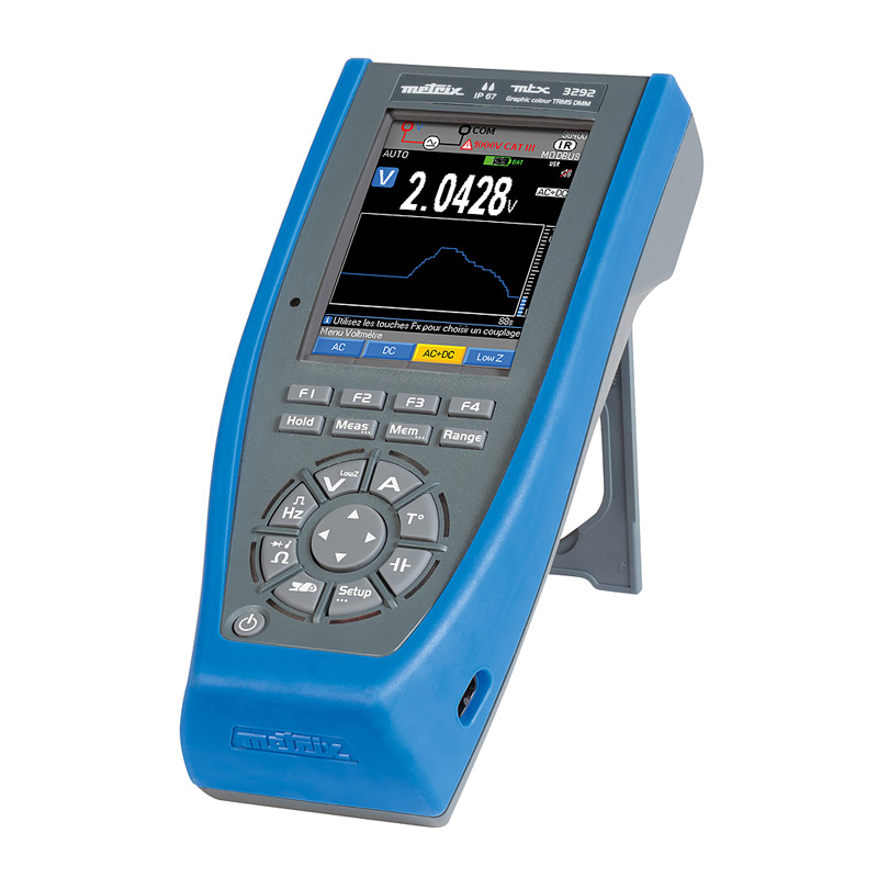 Metrix MTX 3292-BT / Digitalmultimeter mit Farbgrafik-Display, 100.000 Digits, True-RMS, 100kHz Bandbreite, IR/USB/Bluetooth