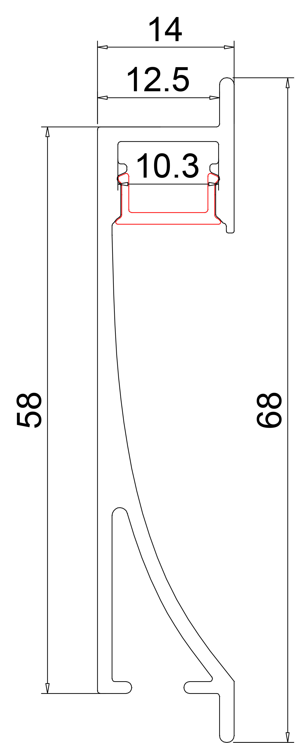 Synergy 21 LED U-Profil 200cm, ALU023-R2