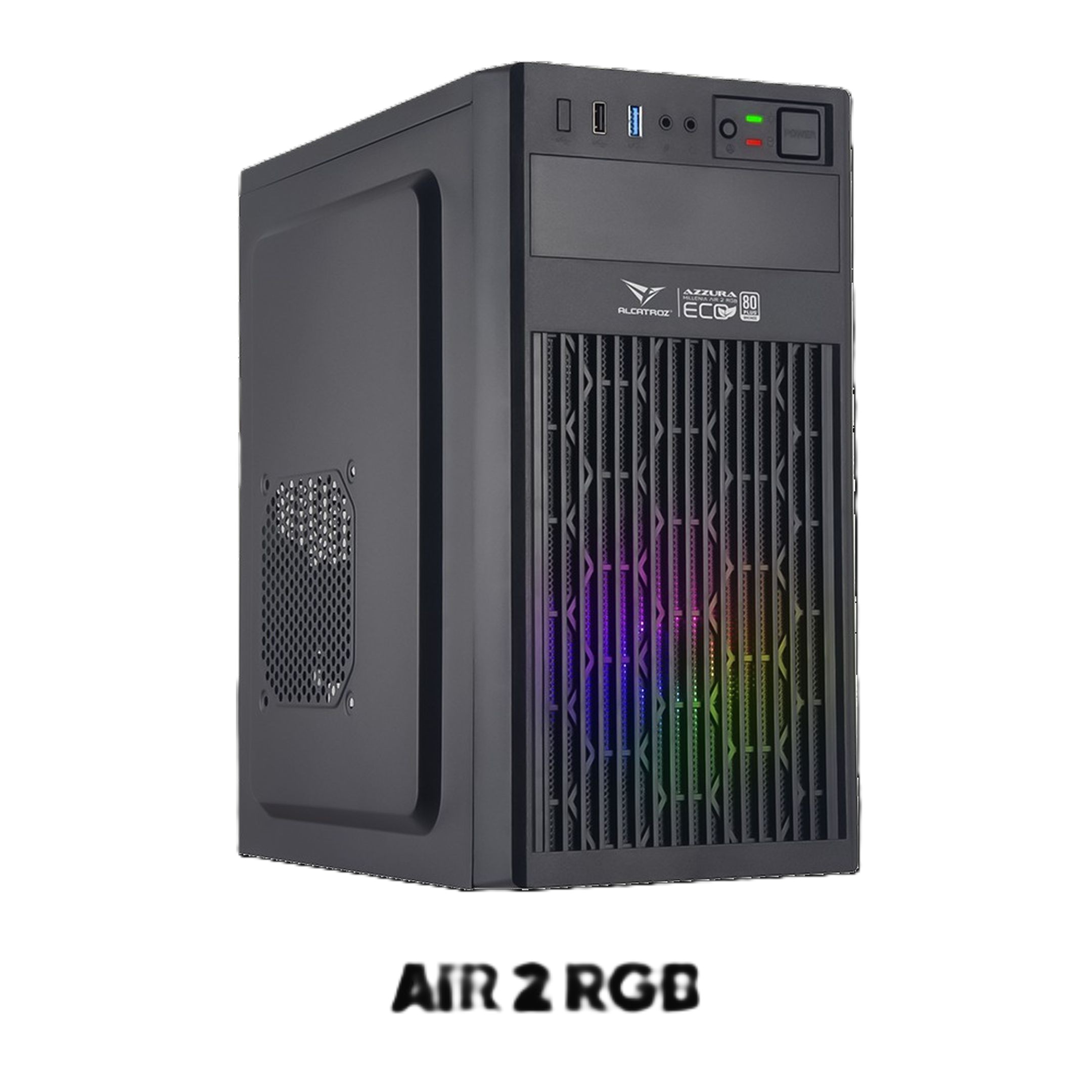 Alcatroz Azzura Millenia ECO AIR 2 RGB PC Case mit PSU