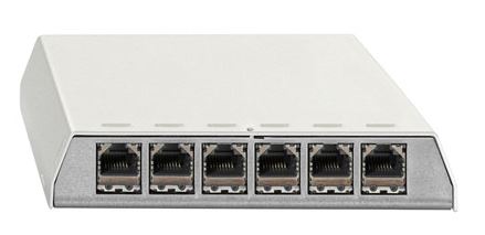 Rutenbeck Patchpanel, Aufputz, 6xRJ45, CAT6A, PP-Cat.6A Iso-6 Ap Rw