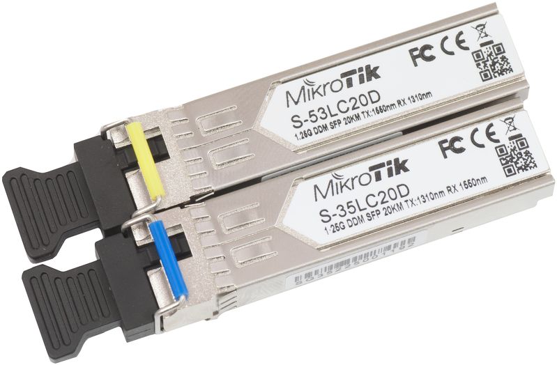 Mikrotik Zubehör Pair of SFP modules, S-35LC20D  + S-53LC20D