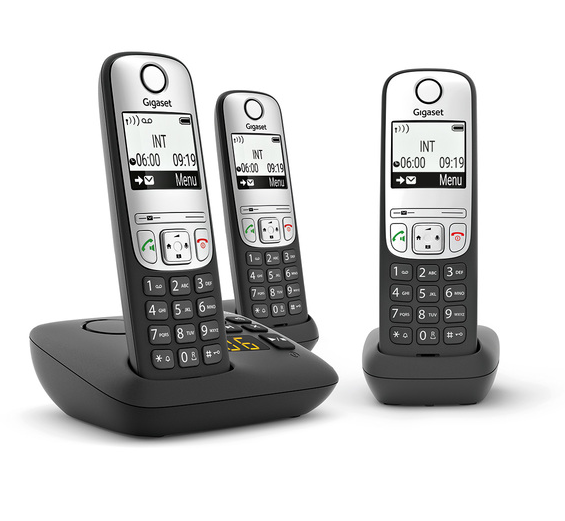 GIGASET A690A TRIO Mit Anrufbeantworter - Schwarz/Silber