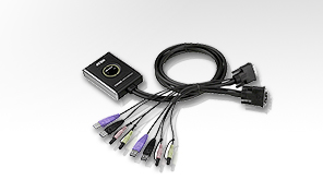 Aten KVM-Switch  2-f. Audio/USB/DVI-D Aten KVM-Switch  2-f. Audio/USB/DVI-D