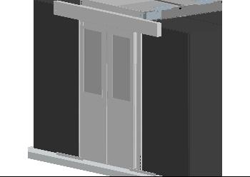 Vertiv(KnüRr) SmartAisle SchiebetüR GB1200 H2000, Schwarz