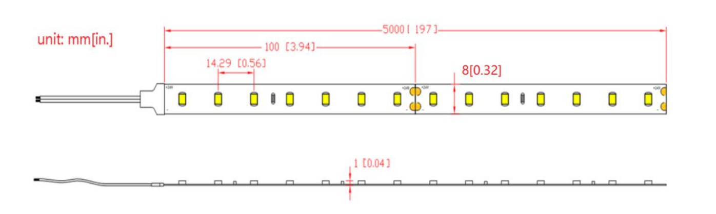 Synergy 21 LED Flex Strip 2216 -  70 WW DC24V  36W IP67 CRI>90