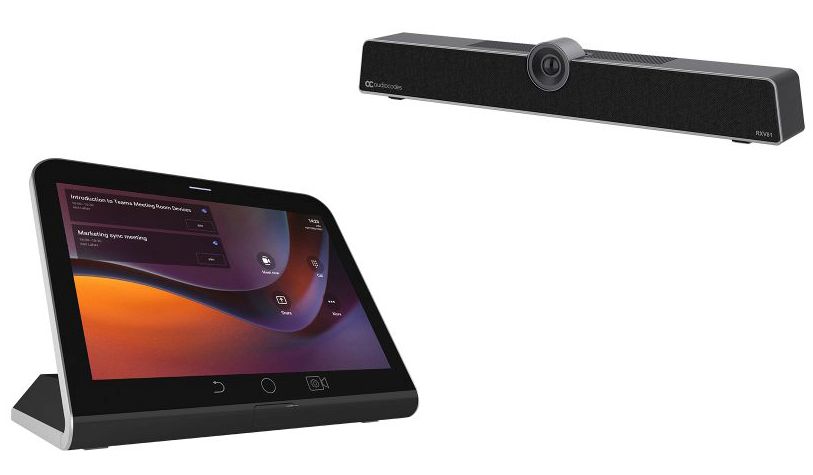 Teams RXV81 Video Collaboration Bar (MTRfA) Bundle 10 with RX-PAD Room Touch Controller Teams RXV81 Video Collaboration Bar (MTRfA) Bundle 10 with RX-PAD Room Touch Controller