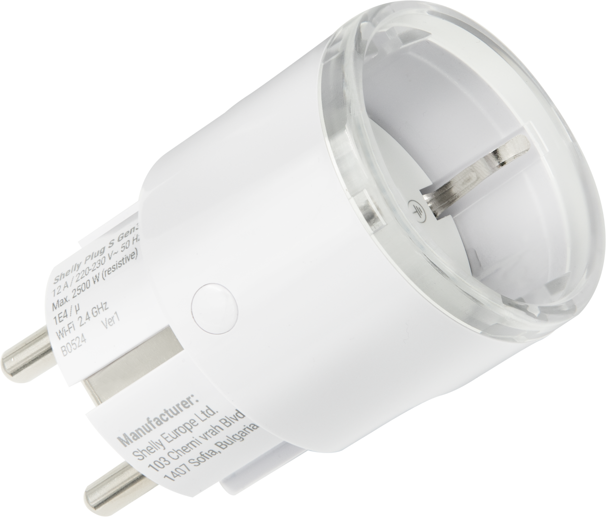Shelly · Plug & Play "Plug S Gen3 Matter" · Smarter Zwischenstecker · 12A · Messfunktion · WLAN · Matter · BT · weiß