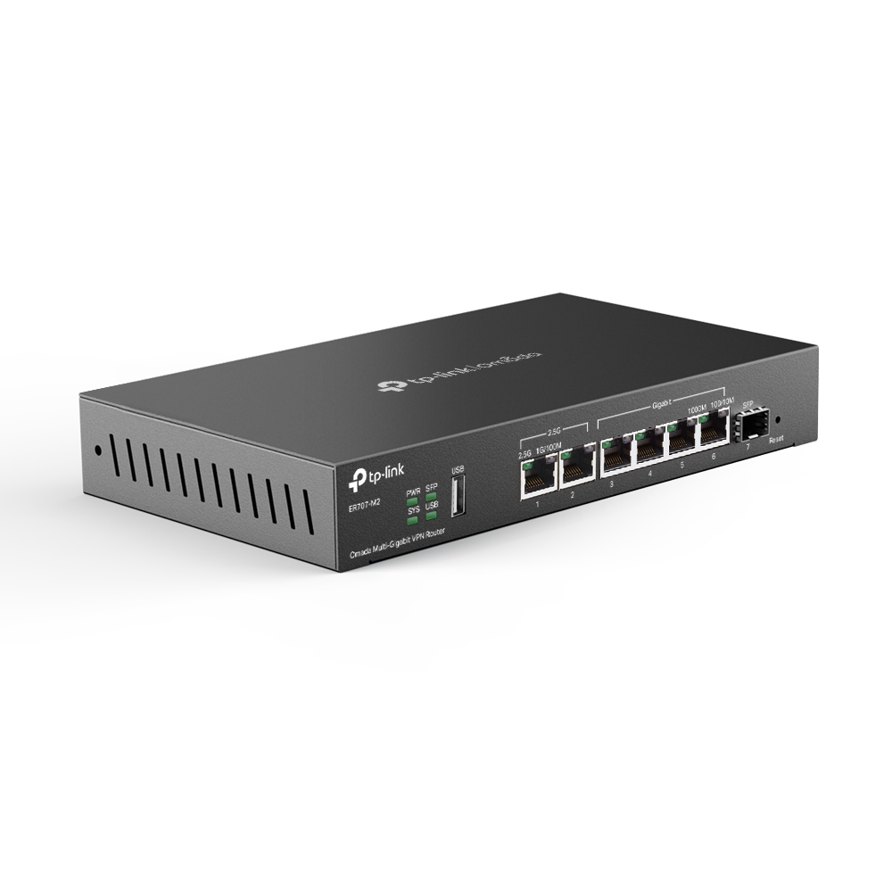 TP-Link - ER707-M2 - SafeStream Gigabit Multi-WAN VPN Router PORT: 1× 2.5 GbE