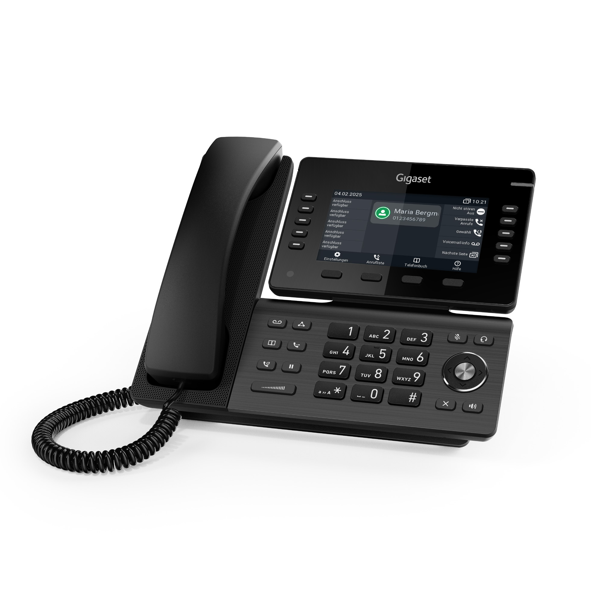 GIGASET P855BW IP PRO IP Tischtelefon 12.7 Cm 5 Zoll TFT-Farbdisplay 3x USB Bluetooth WLAN Anschluss Fr P800 KEY PRO Ex. Module PoE