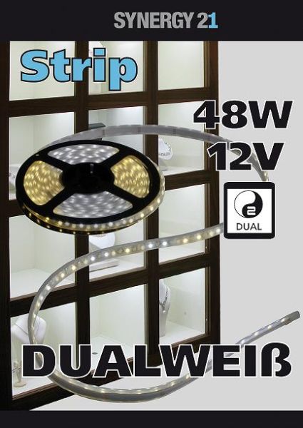 Synergy 21 LED Flex Strip 3528 - 120 DW (CCT) DC12V 48W Pro Farbe IP20