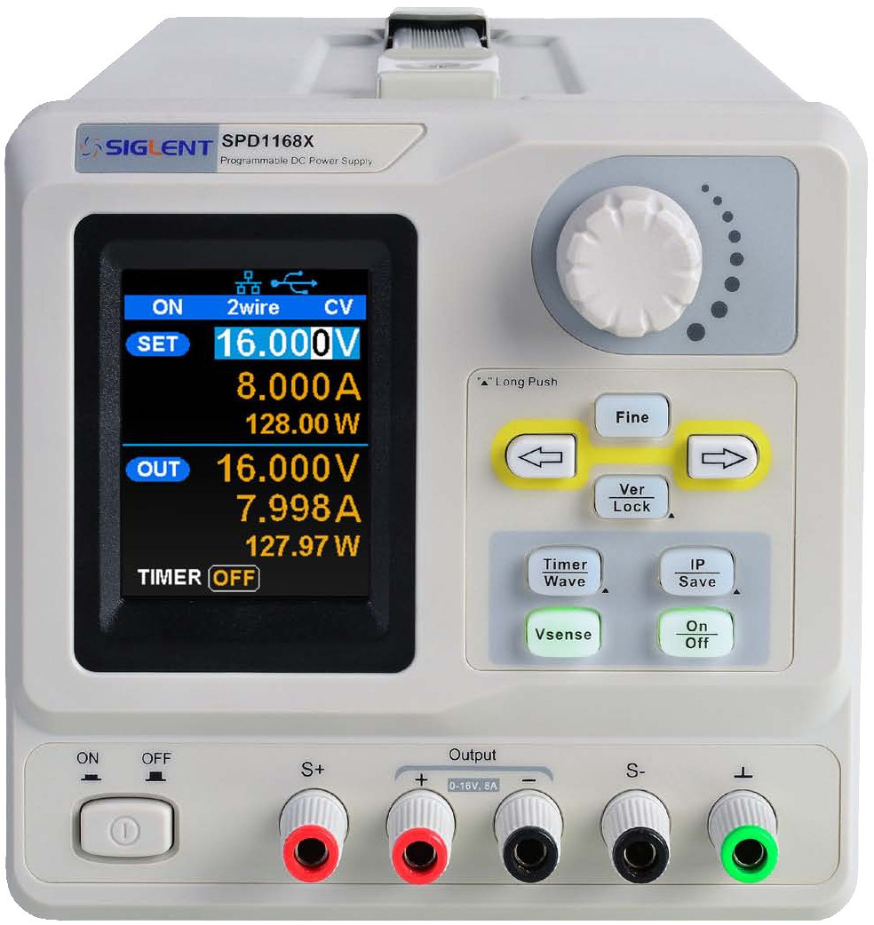 Siglent SPD1168X DC Labornetzgerät / Das SPD1168X ist ein DC Labornetzgerät mit einer Ausgangsleistung von max. 128 W.