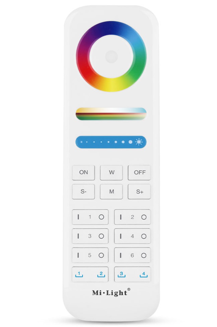 LED Fernbedienung RGB-WW (RGB-CCT) 6 Zonen 2 Szenen Milight/Miboxer