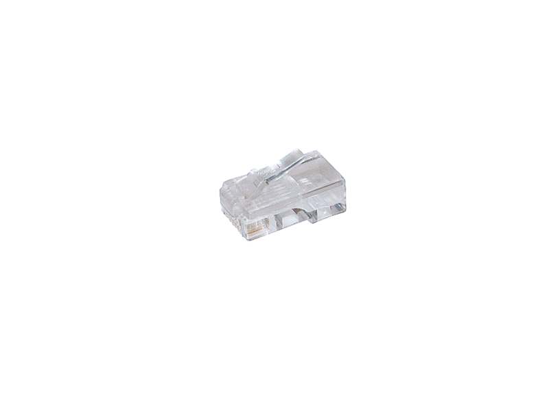 Kabel TK RJ45-Stecker, 8P4C,100-Pack, für Flachkabel, Achtung: 4 mittlere PINs nur Belegt!