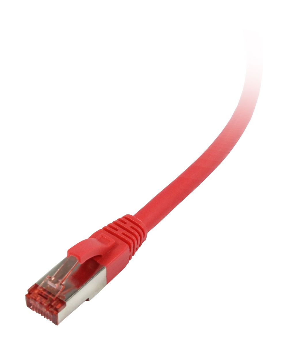 Patchkabel RJ45, CAT6 250Mhz, 1.0m rot, S-STP(S/FTP), LSZH, Synergy 21,