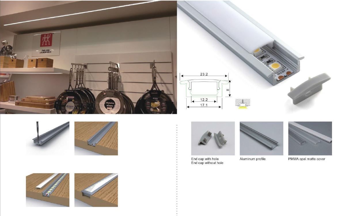 Synergy 21 LED U-Profil 200cm, ALU001-R weiss