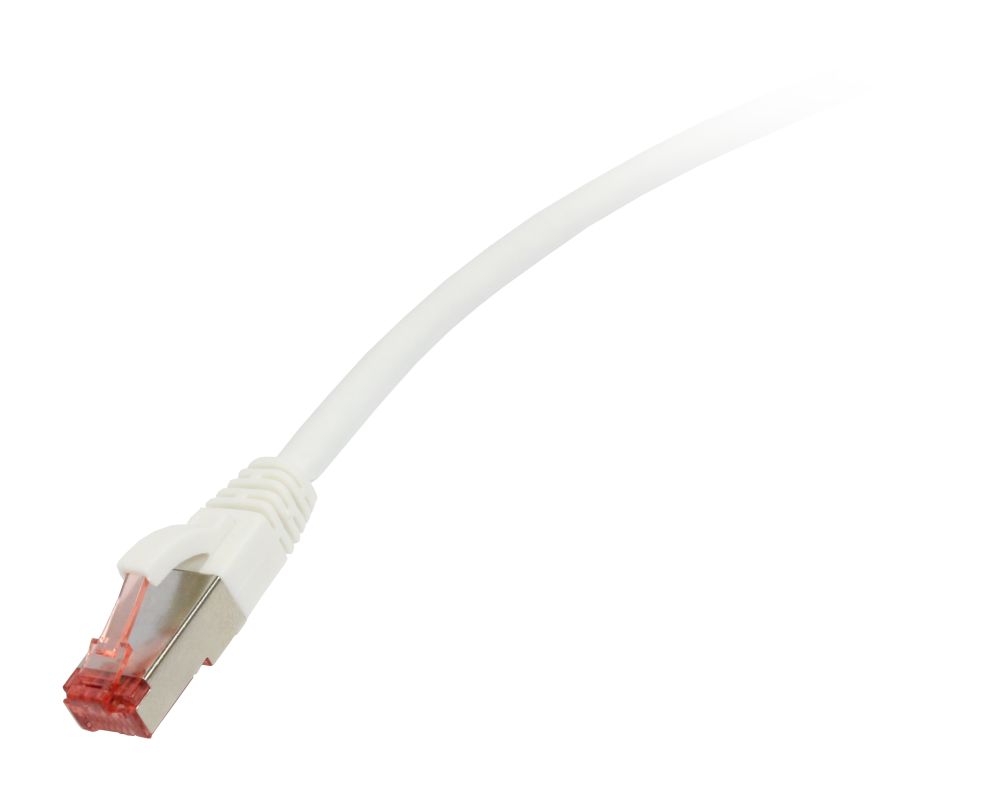 Patchkabel RJ45, CAT6 250Mhz,  0.15m weiss, S-STP(S/FTP), LSZH, Synergy 21,