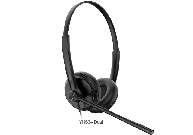 Yealink SIP zub. QD/RJ YHS34 Duales Headset mit NoiseCancelling