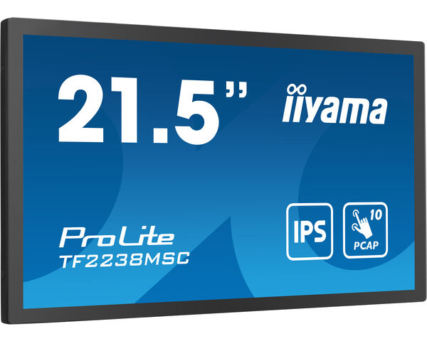 iiyama TF2238MSC-B1 computer monitor 53.3 cm (21") 1920 x 1080 pixels Full HD LED Touchscreen Black