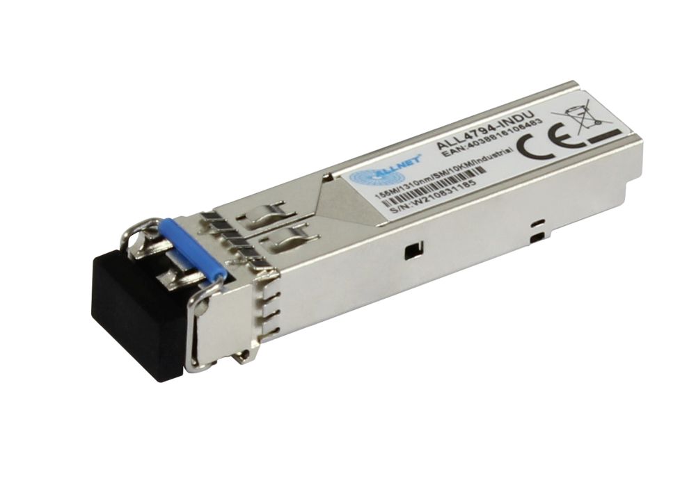 ALLNET Switch Modul ALL4794-INDU SFP(Mini-GBIC),  100Mbit, FX/LC, 10Km, singlemode, Industrial -40/+85 Grad,