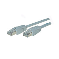 Patchkabel RJ45, CAT5e 100Mhz, 0.25m Grau, S-FTP(SF/UTP)