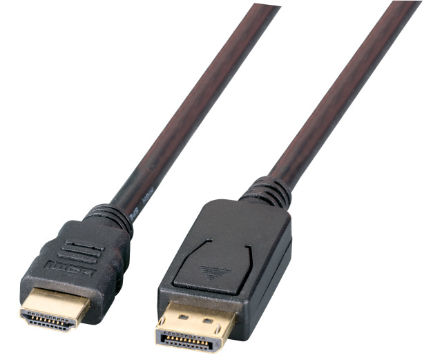 Kabel Video DisplayPort => HDMI, ST/ST,  1,0m, 4K60Hz,