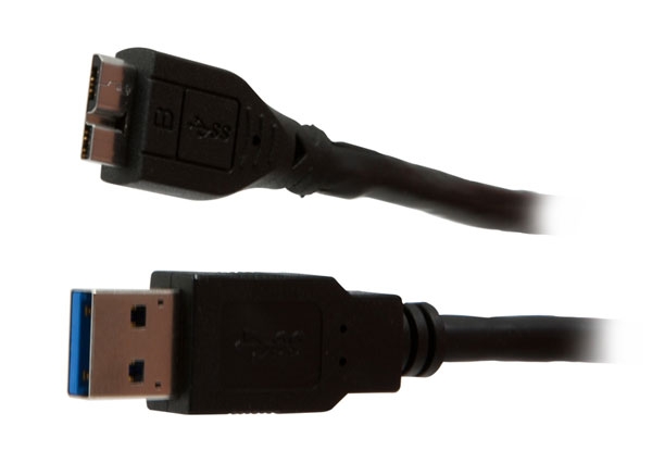 Kabel USB, A(St) => MicroB(St),  2.0m, USB3.0,  schwarz, Synergy 21,