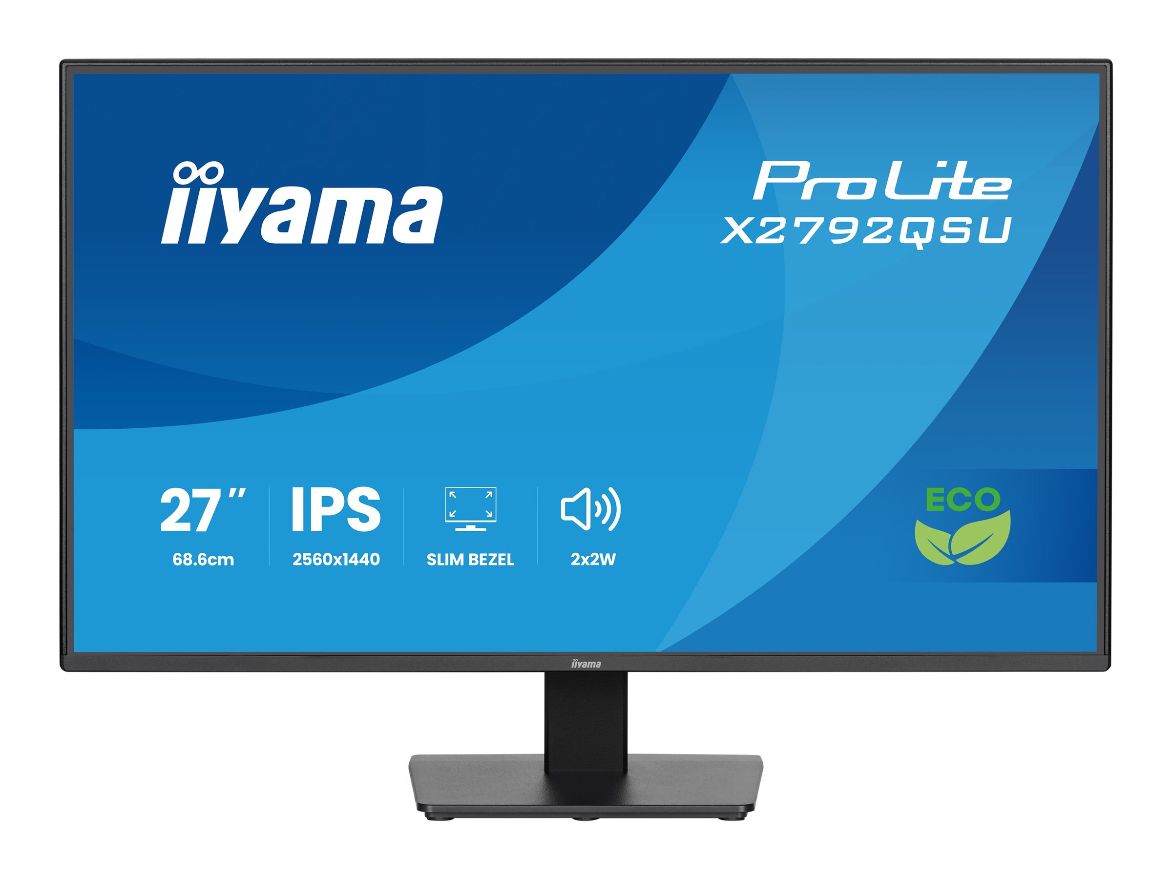 iiyama ProLite X2792QSU-B1 computer monitor 68.6 cm (27") 2560 x 1440 pixels Quad HD LED Black