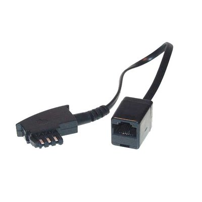Kabel TK TAE-Adapter, TAE-F-Stecker/RJ45-Buchse, mit 20cm Kabel Kabel TK TAE-Adapter, TAE-F-Stecker/RJ45-Buchse, mit 20cm Kabel