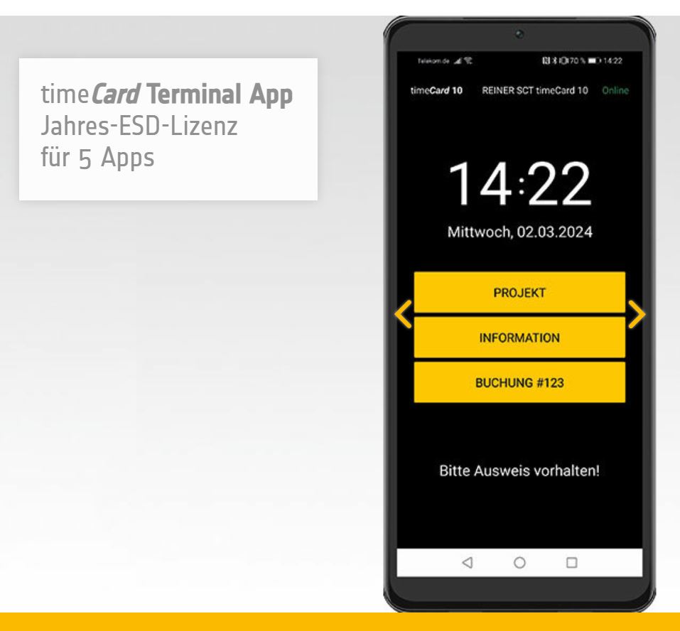 REINER SCT timeCard 10 Terminal APP Jahreslizenz  5 Lizenz - ESD