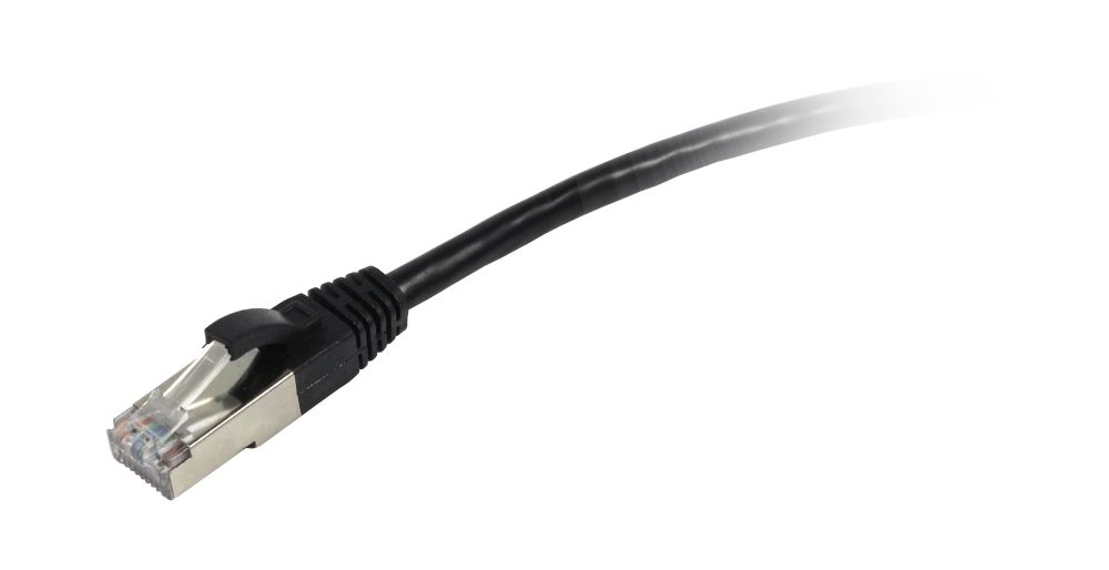 Patchkabel RJ45,  0.5m schwarz, CAT5e, S-FTP(SF/UTP), Synerg