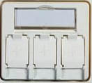 TelegäRtner ModulträGer, UP-Dose, Incl. 3xAMJ-S Module 568A
