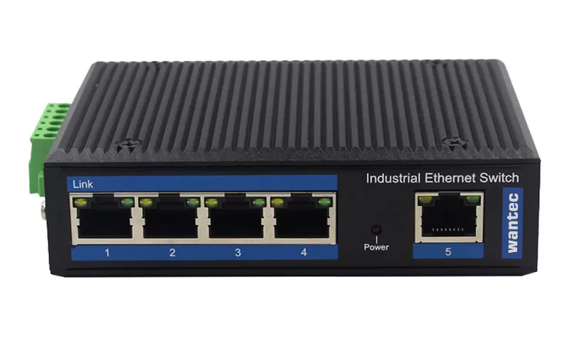 Wantec 3401 network switch Gigabit Ethernet (10/100/1000) Black, Blue