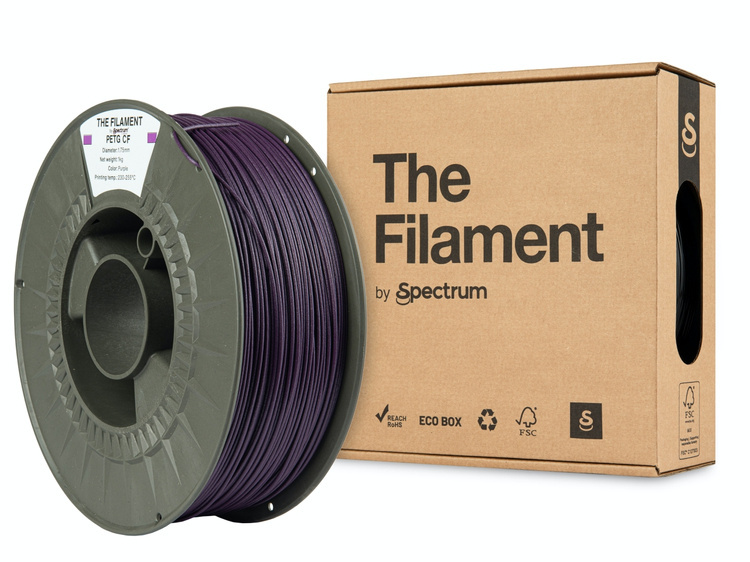 Spectrum Filaments TF-24111 3D printing material Polyethylene terephthalate glycol-carbon fiber (PETG-CF) Purple 1 kg