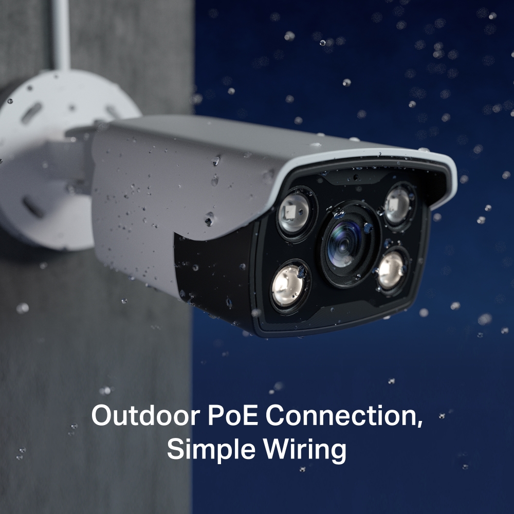 TP-Link - 4MP Outdoor Full-Color Bullet Network Camera - VIGI C340(4mm)