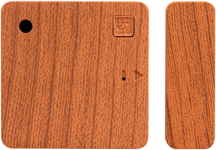 Shelly · Plug & Play · "Blu ZB Door Window Brown" · Tür- & Fensterkontakt · Bluetooth · Zigbee · Batterie · Braun