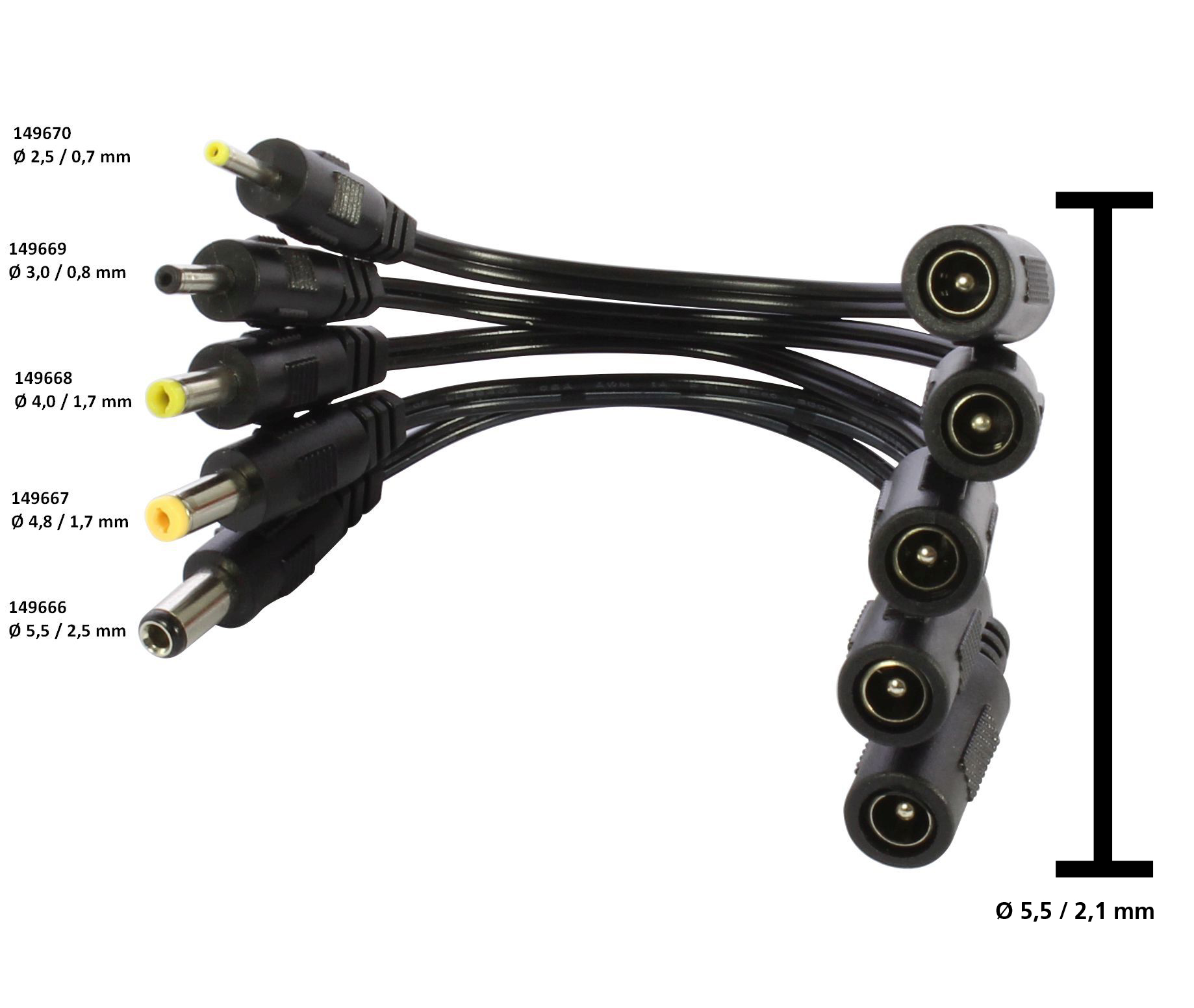 ALLNET Ersatznetzteil zbh. Hohlbuchse -> Hohlstecker Adapter 5,5/2,1mm -> 2,5/0,7mm ALLNET Ersatznetzteil zbh. Hohlbuchse -> Hohlstecker Adapter 5,5/2,1mm -> 2,5/0,7mm