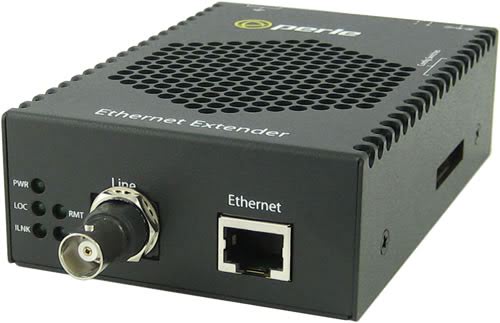 Perle eX-1S1110-BNC-XT Network transmitter & receiver Black