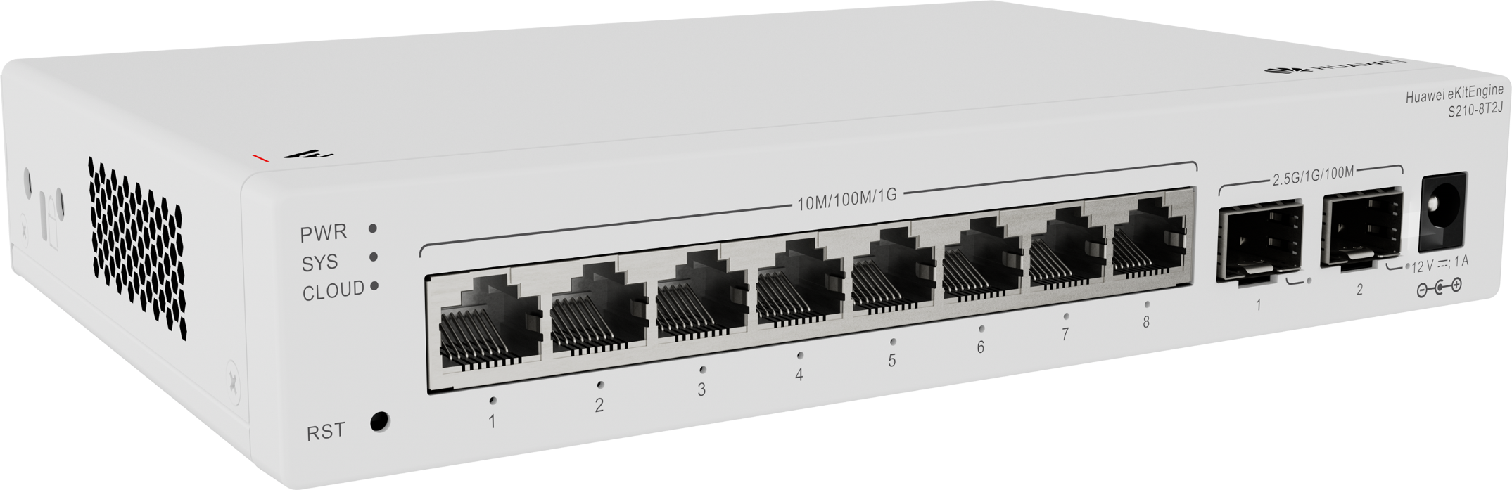 Huawei Switch Full Managed L2 10 Port • 8x GbE • 2x 2,5GbE SFP • S210-8T2J • EKit