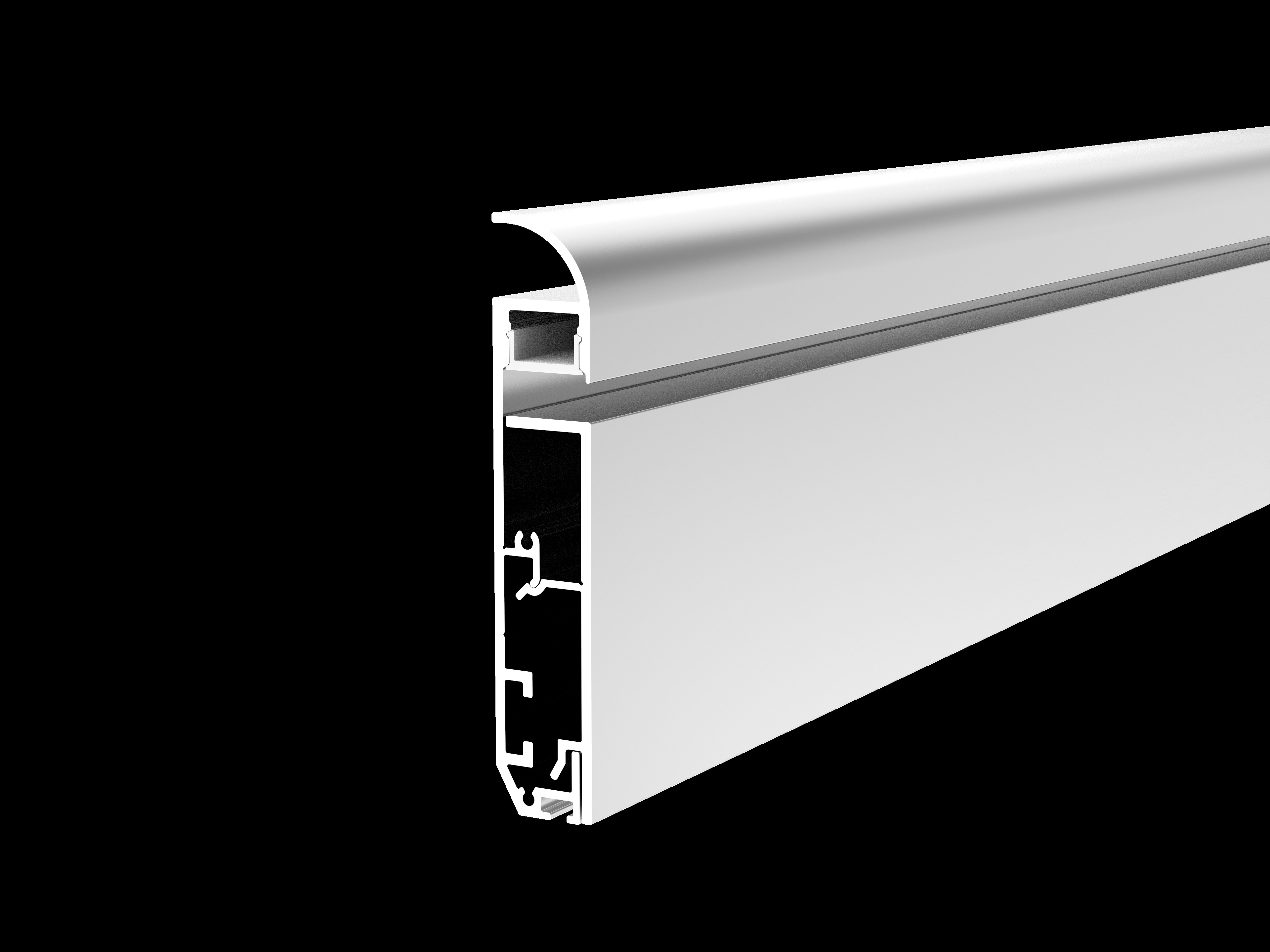 Synergy 21 LED U-Profil 200cm, ALU1580-05, Silber, FußBoden/Sockelleiste