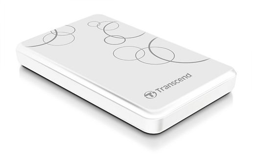 Transcend StoreJet 25A3 1TB external hard drive 2.5" Micro-USB B 3.2 Gen 1 (3.1 Gen 1) White