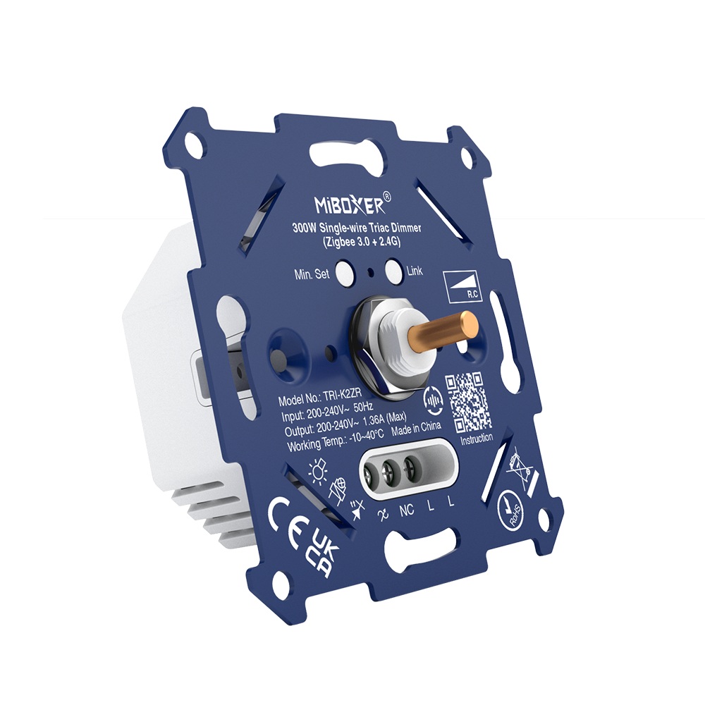 MiBoxer TRI-K2ZR Triac Dimmer Zigbee 3.0 + 2,4 GHz ohne Neutralleiter