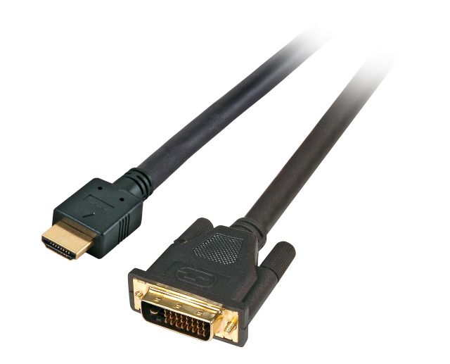 Kabel Video HDMI => DVI 24+1,  2m, ST/ST, Schwarz