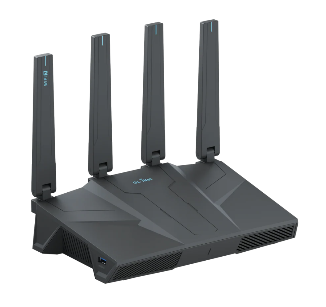 ALLNET Wireless Router WIFI6 • AX6500 • 4x4 • 2.5GbE • High-Performance Home Router "OpenWRT" • GL-BE6500 / Flint 3e