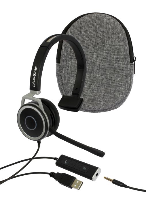 Plusonic Business Headset, 15.1P, monaural, USB & 3,5mm Klinke