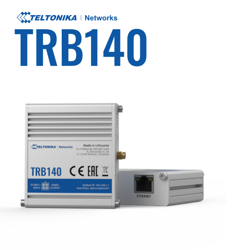 Teltonika · Gateway · TRB140 · LTE CAT4 RJ45 Teltonika · Gateway · TRB140 · LTE CAT4 RJ45