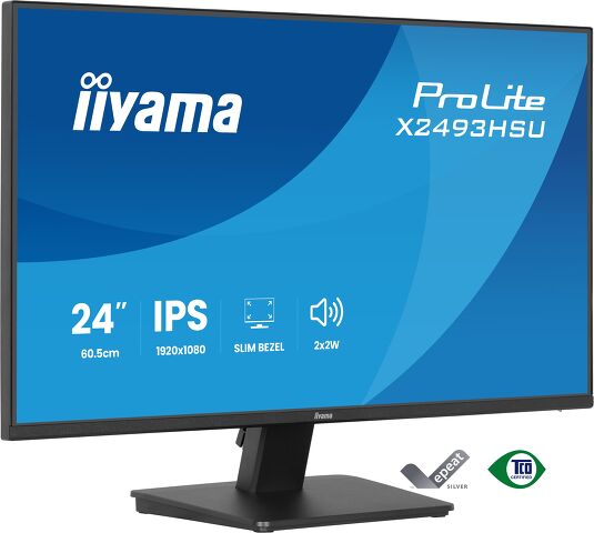 iiyama ProLite X2493HSU-B1 computer monitor 60.5 cm (23.8") 1920 x 1080 pixels Full HD LED Black