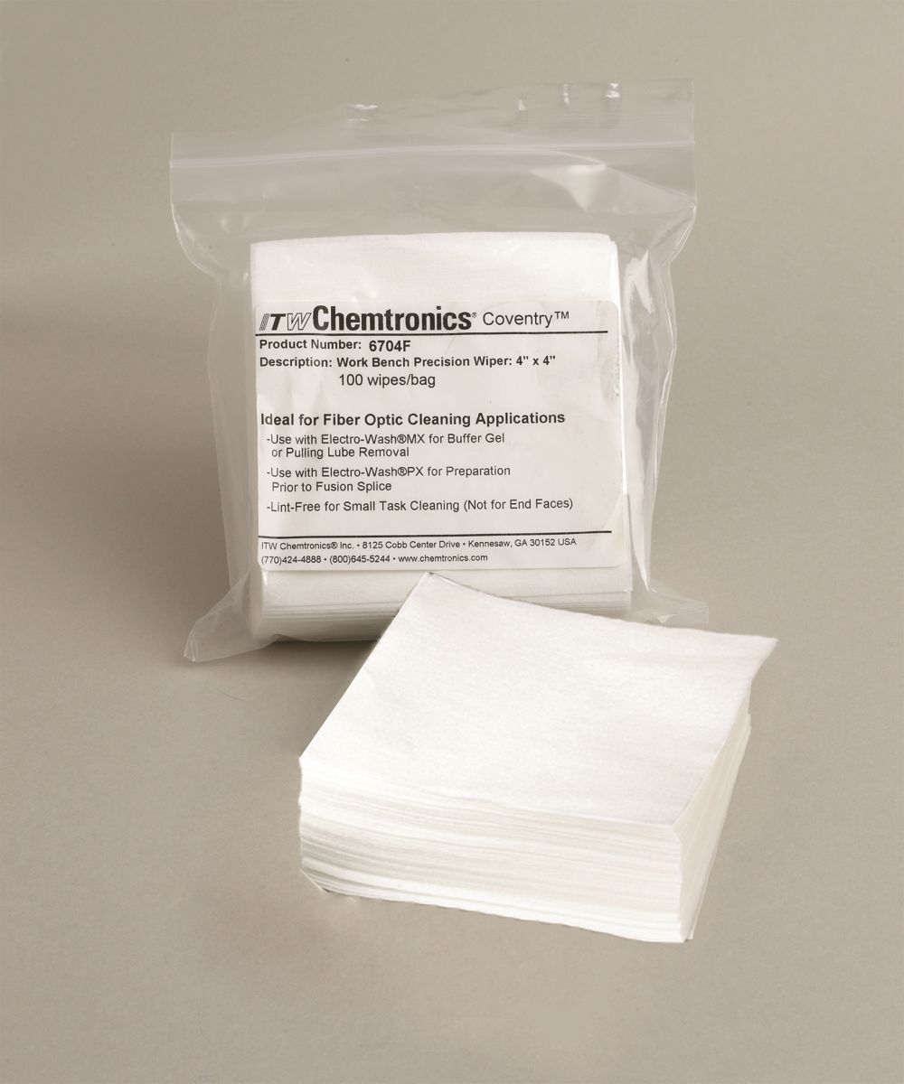 NetPeppers LWL Glasfaser, Reiningungstücher, Chemtronics Coventry Econowipes Trockenreinigungstücher - 100 Stück (10 x 10 cm) NetPeppers LWL Glasfaser, Reiningungstücher, Chemtronics Coventry Econowipes Trockenreinigungstücher - 100 Stück (10 x 10 cm)