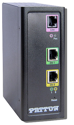 Patton Ruggedized 5.7 Mbps CopperLink 1314 Ethernet Extender  (Remote); Conformal Coated; 2 x10/100; -40 to 85C